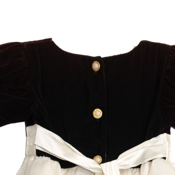 Popaye's Size 2 Vintage Daisy Kingdom Girls Dress Black Velvet & White Tulle - Picture 6 of 8